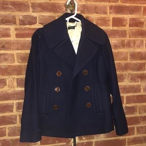 Navy Blue Wool J Crew Peacoat